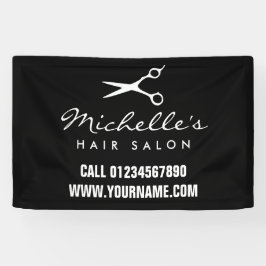 Lona banner publicitario en la peluquería personalizado