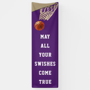 Lona Banner Purple del equipo de baloncesto