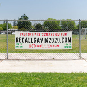 Lona Banner Recallgavin2020 de 2,5 pies x 8 pies
