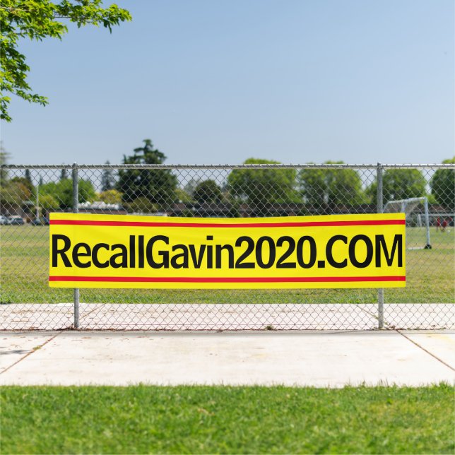 Lona Banner recallgavin2020 de 2,5 x 12 pies (mayor) (In situ)