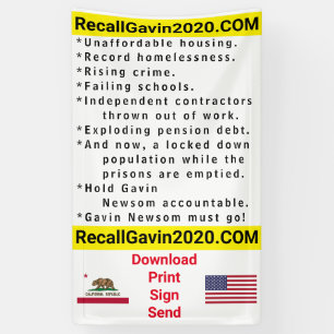 Lona Banner recallgavin2020 de 3 pies x 5 pies