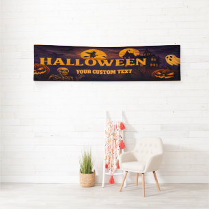 Lona Banner retro de Halloween - ¡Los cráneos y los fan