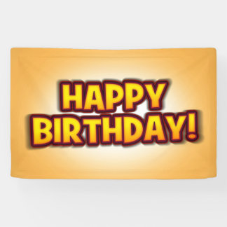 Lona Banner reutilizable de Fiesta de cumpleaños feliz