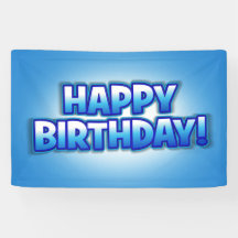 Banner reutilizable "Guay Blue" de Fiesta de cumpl