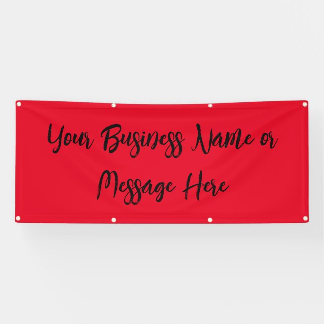 Lona Banner "Rojo Notable" con texto (Horizontal)