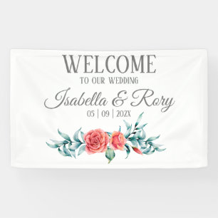 Lona Banner Rosas y Boda de Eucalyptus Bouquet