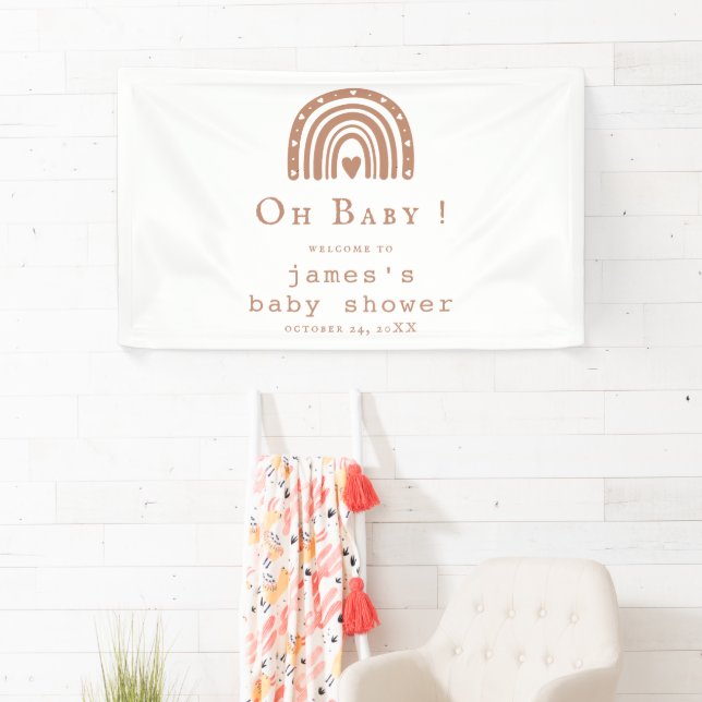 Lona Banner ruso moderno de Baby Shower - Emelia (In situ)