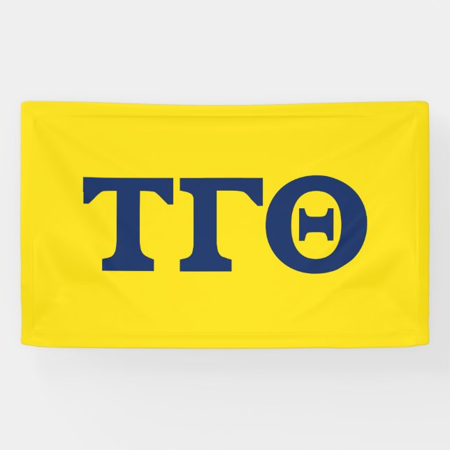 Lona Banner Tau Gamma Theta 3x5 - Amarillo (Horizontal)