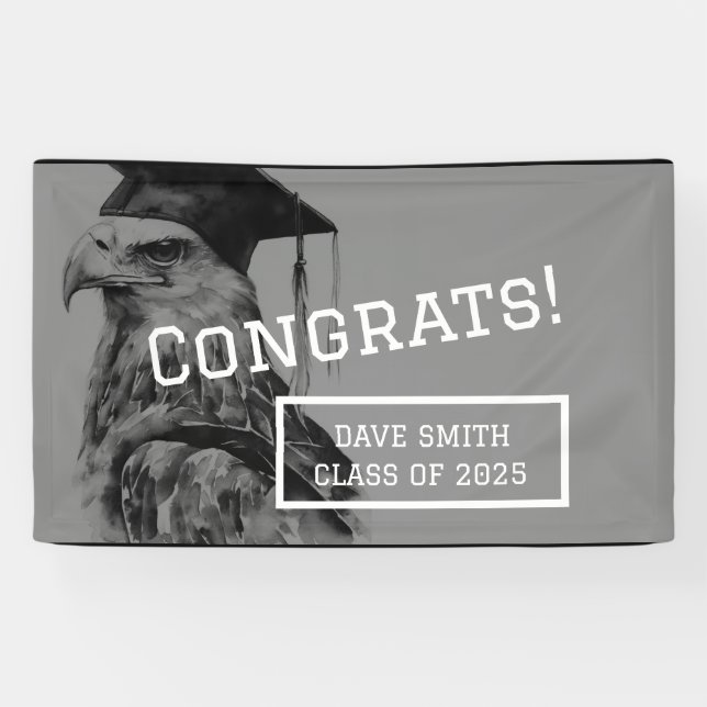 Lona Banner único del partido de graduación Personaliza (Horizontal)