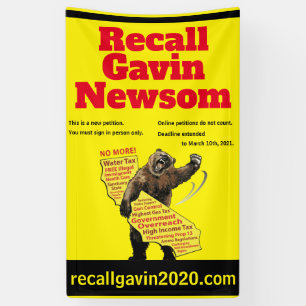 Lona Banner vertical recallgavin2020 de 3 x 5 pies