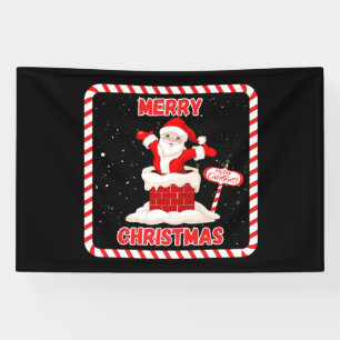 Lona Banner Vinyl Merry Christmas Santa Collection 4x6