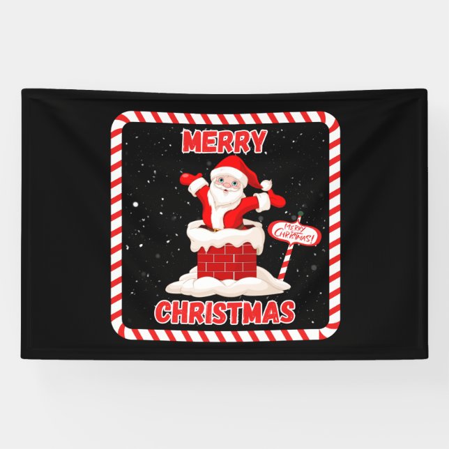 Lona Banner Vinyl Merry Christmas Santa Collection 4x6 (Horizontal)