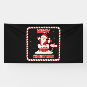 Lona Banner Vinyl Merry Christmas Santa Collection 4x8