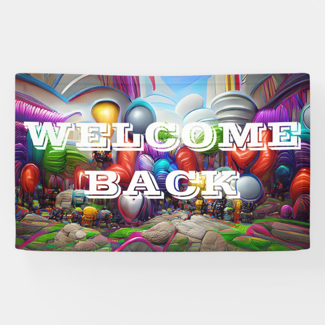 Lona Banner Vinyl personalizado de bienvenida de 3' x 5 (Horizontal)