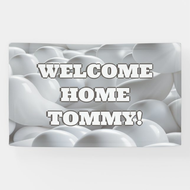 Lona Banner Vinyl personalizado del hogar de bienvenida (Horizontal)