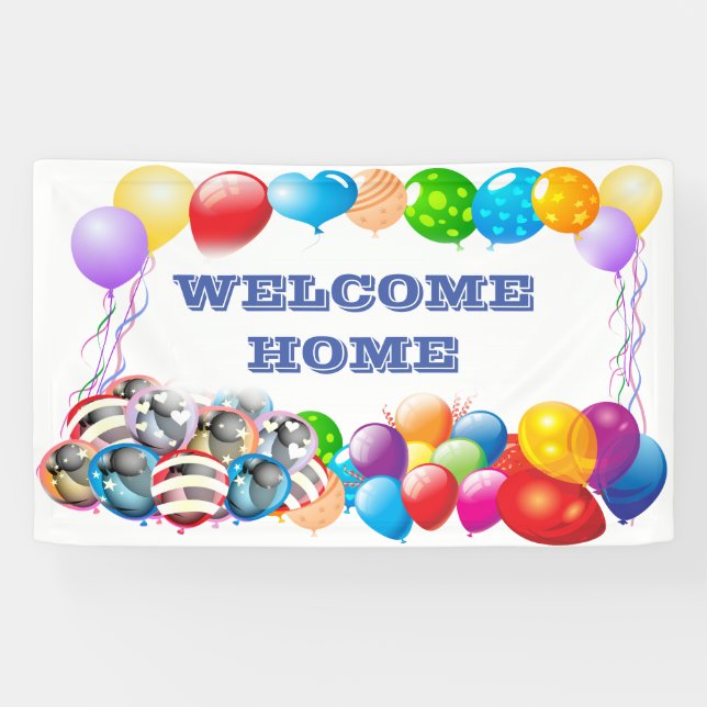 Lona Banner Vinyl personalizado del hogar de bienvenida (Horizontal)