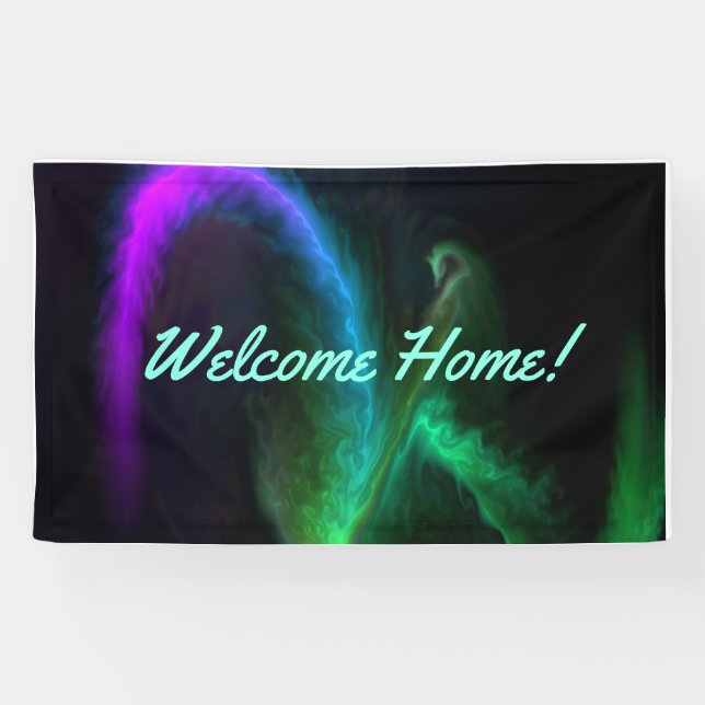Lona Banner Vinyl personalizado del hogar de bienvenida (Horizontal)
