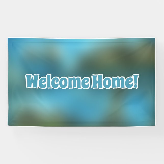 Lona Banner Vinyl personalizado del hogar de bienvenida (Horizontal)