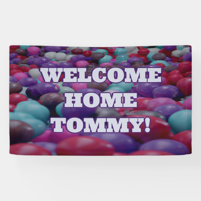 Lona Banner Vinyl personalizado del hogar de bienvenida (Horizontal)
