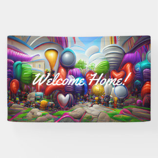 Lona Banner Vinyl personalizado del hogar de bienvenida