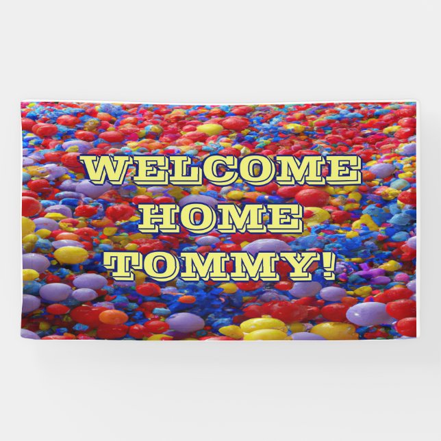 Lona Banner Vinyl personalizado del hogar de bienvenida (Horizontal)