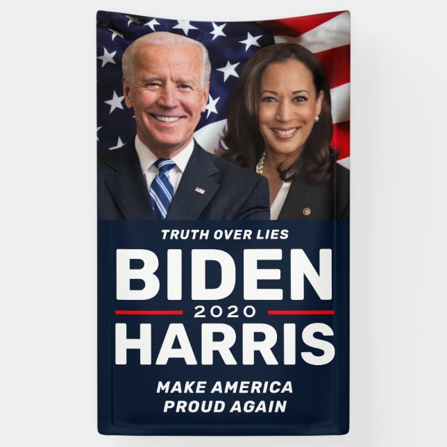 Lona Banners de la campaña Personalizado Biden Harris 2 (Vertical)