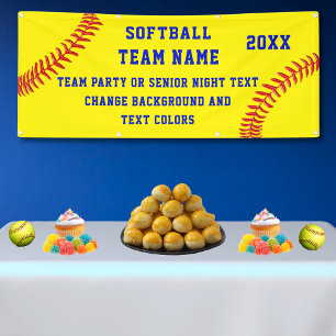 Lona Banners personalizados del equipo Softball con su