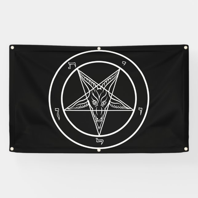 Lona Baphomet 3' grande bandera de la Al aire (Horizontal)