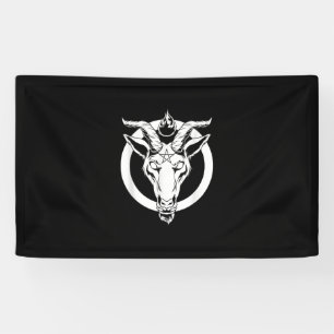 Lona Baphomet de cabra oscura, regalo de Lucifer Beelze