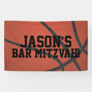 Lona Bar de baloncesto personalizado Mitzvah