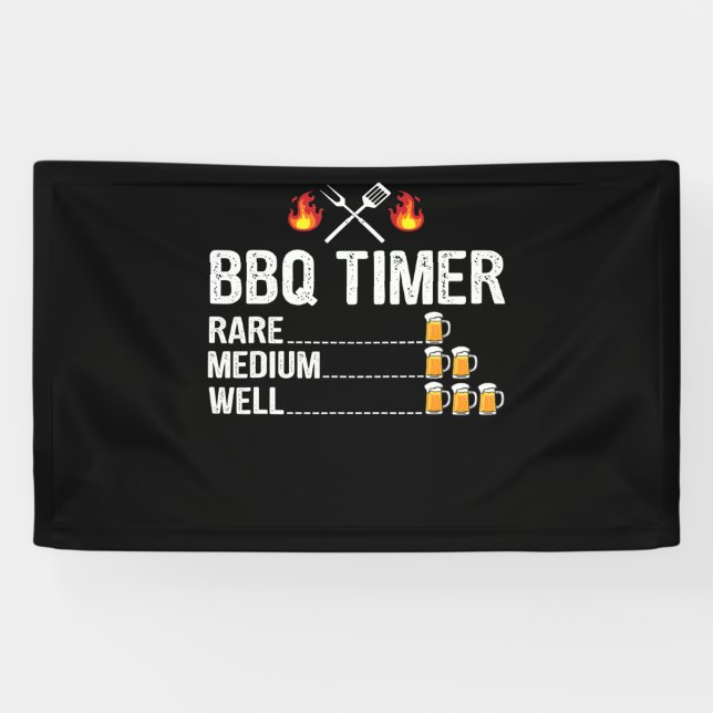 Lona Barbacoa | Cerveza de asador para ebraje BBQ Timer (Horizontal)