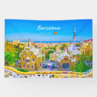 Barcelona, España - Parque Güell Mosaico Gaudí