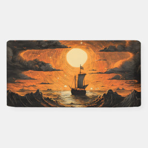 Lona Barco navegando por la noche