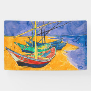 Lona Barcos de Van Gogh Impresionismo Playa