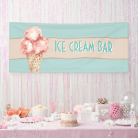 Barra de helados de color agua Estilo vintage Azul