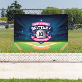 Lona Baseball Birthday banner backdrop
