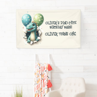 Lona Bash de cumpleaños de Dino-Mite