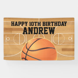 Lona Basketball Sports Happy Birthday Banner