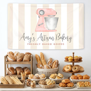 Lona Batidora de Stand de Cocina Rosa Panadería con Ray