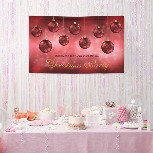Lona Baudibles rojos en Bokeh Rojo - Fiesta Navidad (Fiesta)