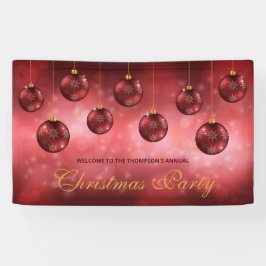 Lona Baudibles rojos en Bokeh Rojo - Fiesta Navidad