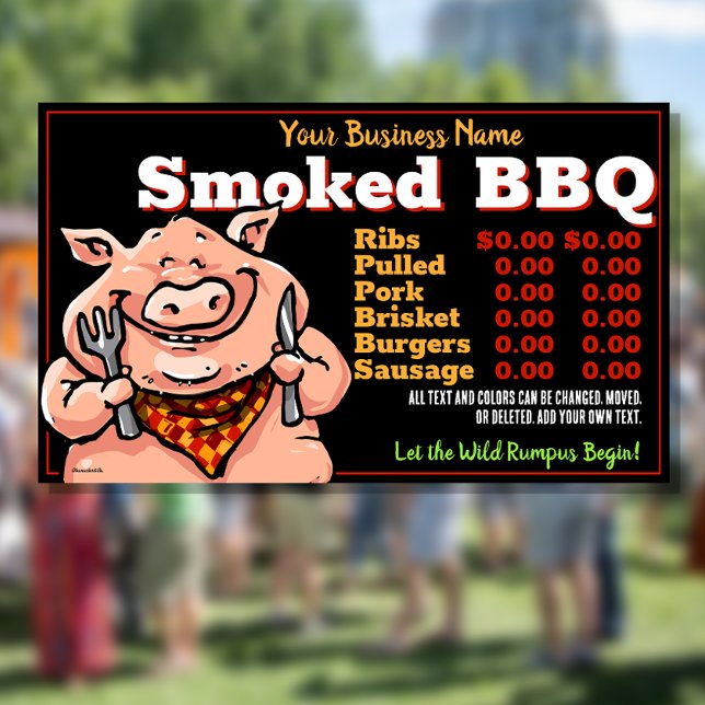 Lona BBQ.Menú de barbacoa.Pig Roast.Grill.Food Truck (Subido por el creador)