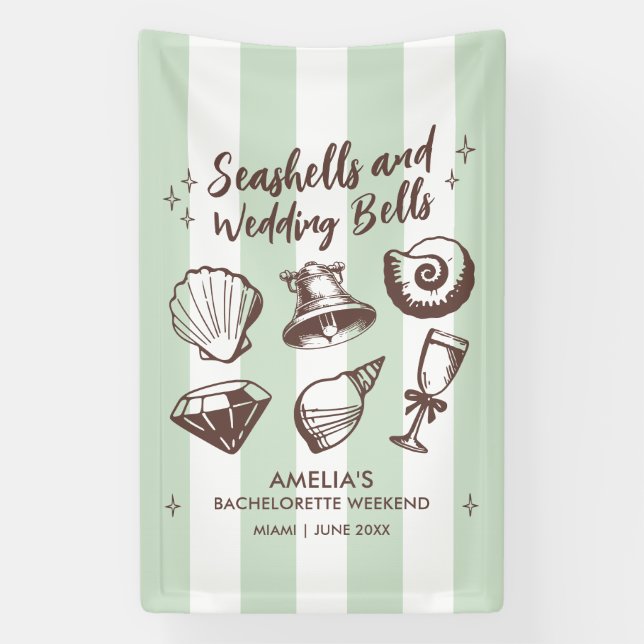 Lona Beach Bachelorette Party Seashells Bodas Bells (Vertical)