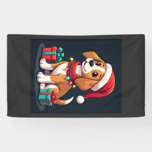 Lona Beagle Xmas Lighting Santa Beagle Perro Navidad Ta
