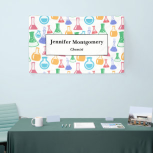 Lona Beakers and Flask Fun Science Pattern Business
