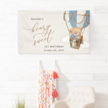 Bear, Blue Hot Air Balloon, Primera Bienvenida