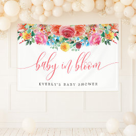 Lona Bebé de flores silvestres en Baby Shower floral en