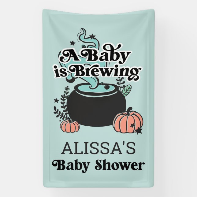 Lona Bebé de Halloween de cervezas Banner de bienvenida (Vertical)