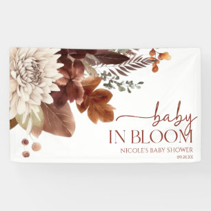 Lona Bebé en Flor Burgundy Marrón Baby Shower