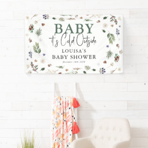 Lona Bebé, hace frío fuera del Baby Shower invernal